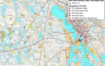 Pitkälänvuoren tuulivoimaloiden havainnekuvat ovat valmistuneet